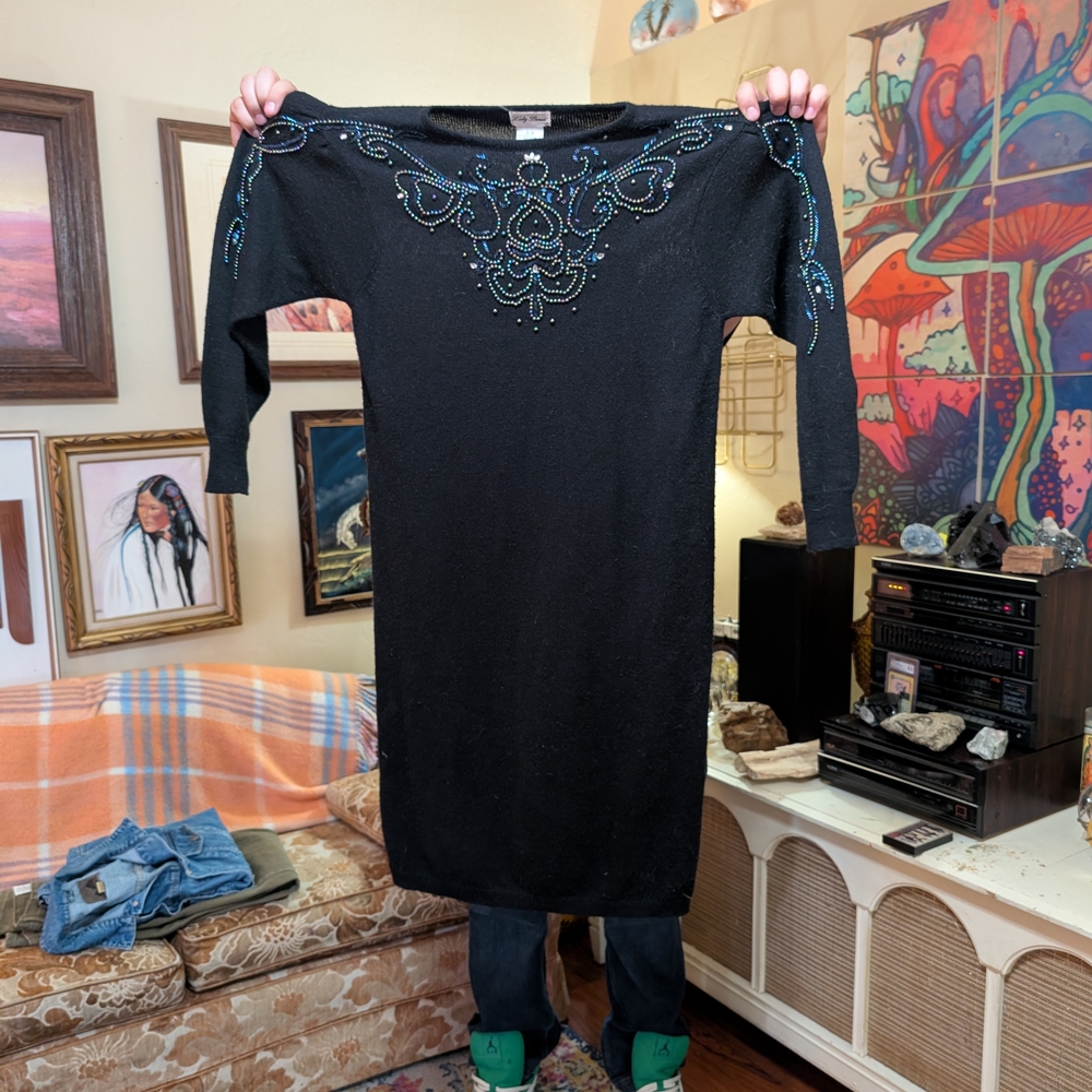 Elegant Black Long Sleeve Dress